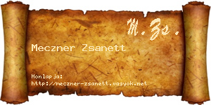 Meczner Zsanett névjegykártya